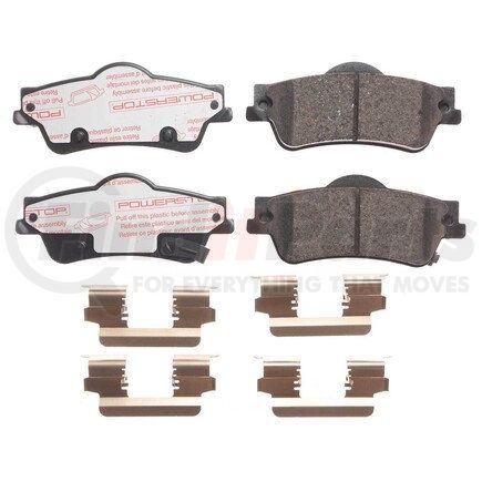 NXT-1352 by POWERSTOP BRAKES - Disc Brake Pad Set - Rear, Carbon Fiber Ceramic Pads with Hardware for 2011-2017 Chevrolet Caprice