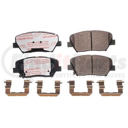 NXT-1432 by POWERSTOP BRAKES - Disc Brake Pad Set - Front, Carbon Fiber Ceramic Pads with Hardware for 2011-2020 Kia Sorento