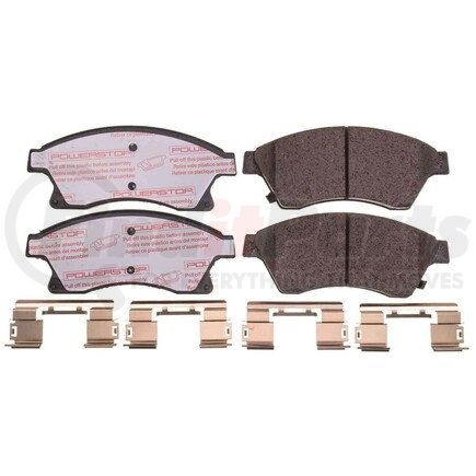 NXT-1522 by POWERSTOP BRAKES - Disc Brake Pad Set - Front, Carbon Fiber Ceramic Pads with Hardware for 2011-2015 Chevrolet Cruze