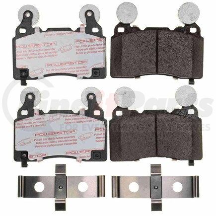 NXT-1474 by POWERSTOP BRAKES - Disc Brake Pad Set - Front, Carbon Fiber Ceramic Pads with Hardware for 2010-2015 Chevrolet Camaro