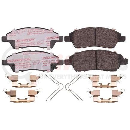 NXT-1592 by POWERSTOP BRAKES - Disc Brake Pad Set - Front, Carbon Fiber Ceramic Pads with Hardware for 2012-2019 Nissan Versa