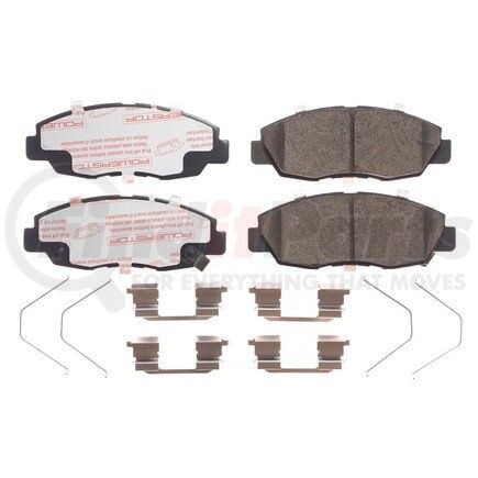 NXT-1578 by POWERSTOP BRAKES - Disc Brake Pad Set - Front, Carbon Fiber Ceramic Pads with Hardware for 2012-2015 Honda Civic