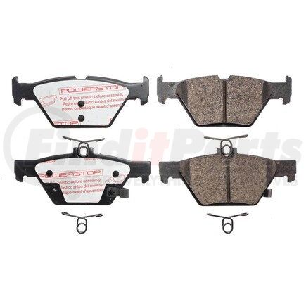 NXT-1808 by POWERSTOP BRAKES - Disc Brake Pad Set - Rear, Carbon Fiber Ceramic Pads with Hardware for 2015-2020 Subaru Outback