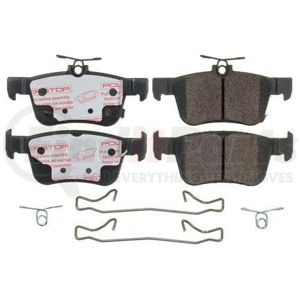 NXT-1878 by POWERSTOP BRAKES - Disc Brake Pad Set - Rear, Carbon Fiber Ceramic Pads with Hardware for 2016-2021 Honda Civic