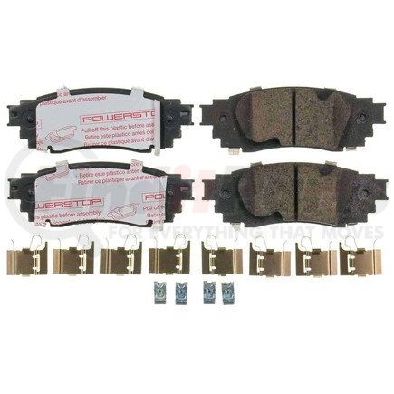 NXT-1879 by POWERSTOP BRAKES - Disc Brake Pad Set - Rear, Carbon Fiber Ceramic Pads with Hardware for 2016-2021 Lexus RX350