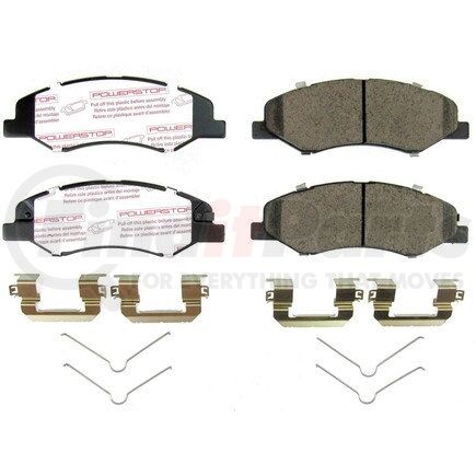 NXT-2089 by POWERSTOP BRAKES - Disc Brake Pad Set - Front, Carbon Fiber Ceramic Pads with Hardware for 2018-2020 Honda Odyssey