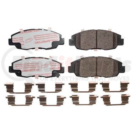 NXT-465 by POWERSTOP BRAKES - Disc Brake Pad Set - Front, Carbon Fiber Ceramic Pads with Hardware for 1996-2011 Honda Civic