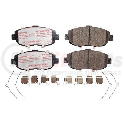 NXT-619 by POWERSTOP BRAKES - Disc Brake Pad Set - Front, Carbon Fiber Ceramic Pads with Hardware for 1993-2005 Lexus GS300