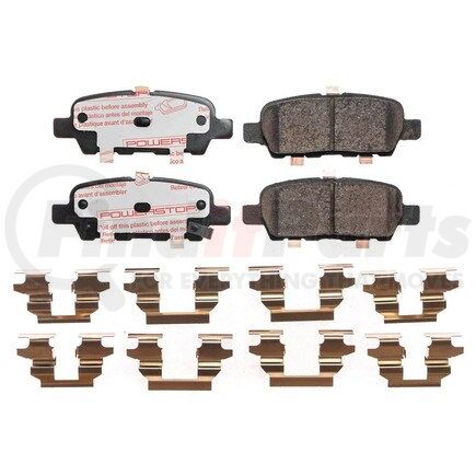 NXT-905 by POWERSTOP BRAKES - Disc Brake Pad Set - Rear, Carbon Fiber Ceramic Pads with Hardware for 2013-2020 Nissan Pathfinder