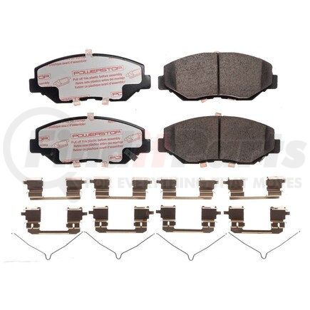 NXT-914 by POWERSTOP BRAKES - Disc Brake Pad Set - Front, Carbon Fiber Ceramic Pads with Hardware for 2003-2017 Honda Accord