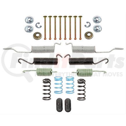 18K1596 by ACDELCO - Drum Brake Hardware Kit - 11.16" x 2.75" Shoe, with Colored Springs