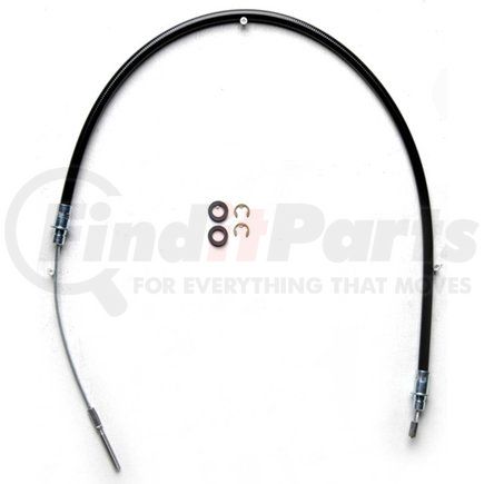 18P2605 by ACDELCO - Parking Brake Cable - Front, 39.44", Threaded End 1, Fixed Wire Stop End 2