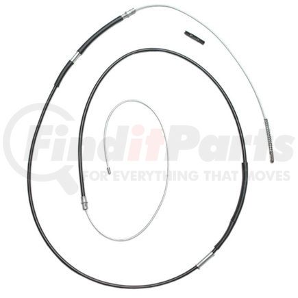18P2769 by ACDELCO - Parking Brake Cable - Rear, 151.10", Fixed Wire Stop End 1, Eyelet End 2, Steel