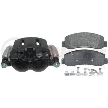 18R2535 by ACDELCO - Disc Brake Caliper - Black, Loaded, Floating, Uncoated, Female Inlet Fitting