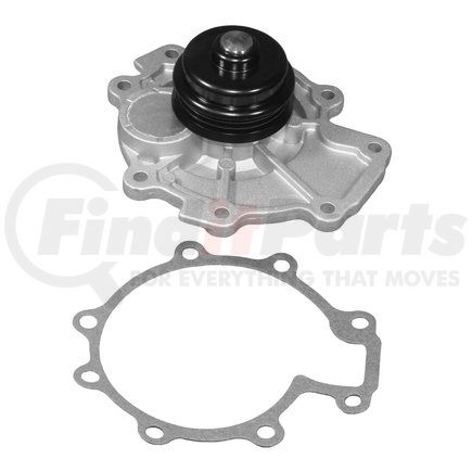 252-957 by ACDELCO - Engine Water Pump - Grey Iron, Reverse Impeller, 6 Vane, Timing belt