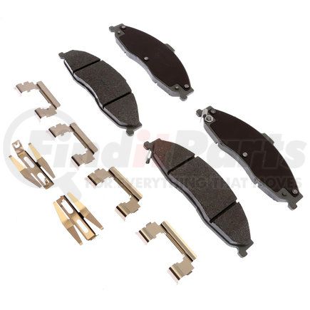 14D749CHF1 by ACDELCO - Disc Brake Pad Set - Front, Ceramic, Revised F1 Part Design, with Hardware