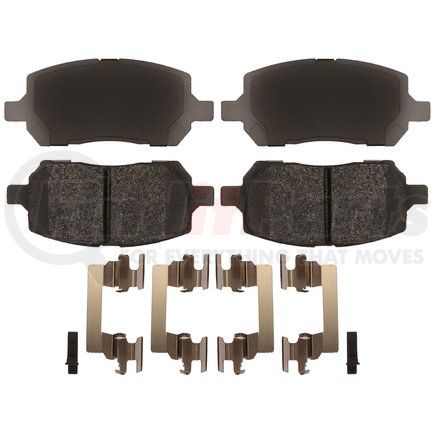 14D956CHF1 by ACDELCO - Disc Brake Pad Set - Front, Ceramic, Revised F1 Part Design, with Hardware