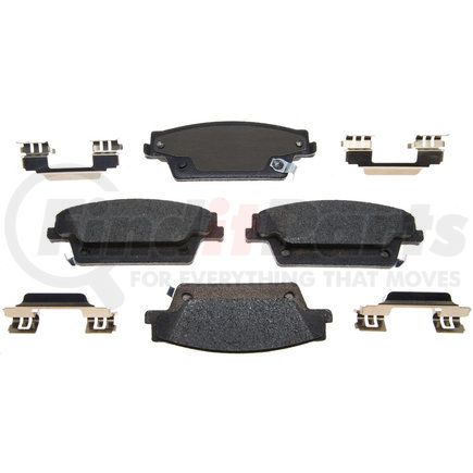 17D1020AMH by ACDELCO - Disc Brake Pad Set - Rear, Bonded, Semi-Metallic, with Mounting Hardware