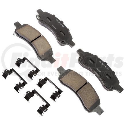 17D1169CHF1 by ACDELCO - Disc Brake Pad - Bonded, Ceramic, Revised F1 Part Design, with Hardware