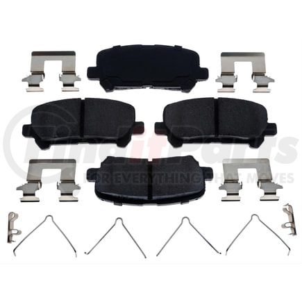 17D1281CH by ACDELCO - Disc Brake Pad Set - Rear, Bonded, Ceramic, Original Part Design