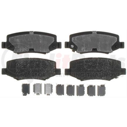 17D1274MH by ACDELCO - Disc Brake Pad Set - Rear, Bonded, Semi-Metallic, with Mounting Hardware