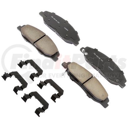 17D1332CHF1 by ACDELCO - Disc Brake Pad - Bonded, Ceramic, Revised F1 Part Design, with Hardware