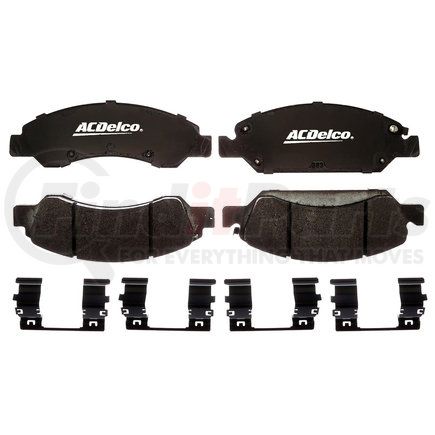 17D1367SDH by ACDELCO - Disc Brake Pad Set - Front, Ceramic, Bonded, with Mounting Hardware
