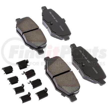 17D1377CHF1 by ACDELCO - Disc Brake Pad - Bonded, Ceramic, Revised F1 Part Design, with Hardware