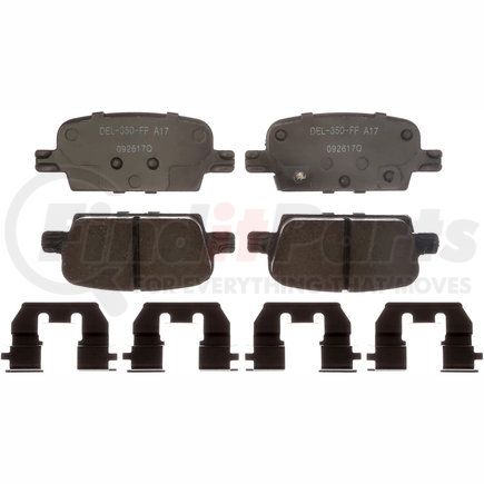 17D1921CHF1 by ACDELCO - Disc Brake Pad - Bonded, Ceramic, Revised F1 Part Design, with Hardware