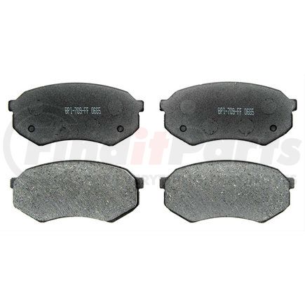 17D433A by ACDELCO - Disc Brake Pad Set - Front, Bonded, Organic, without Mounting Hardware