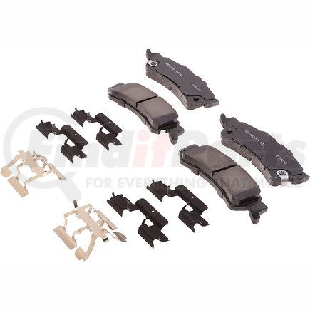 17D792CHF2 by ACDELCO - Disc Brake Pad Set - Rear, Ceramic, Bonded, with Mounting Hardware