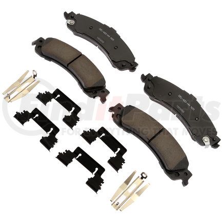 17D834CHF1 by ACDELCO - Disc Brake Pad - Bonded, Ceramic, Revised F1 Part Design, with Hardware