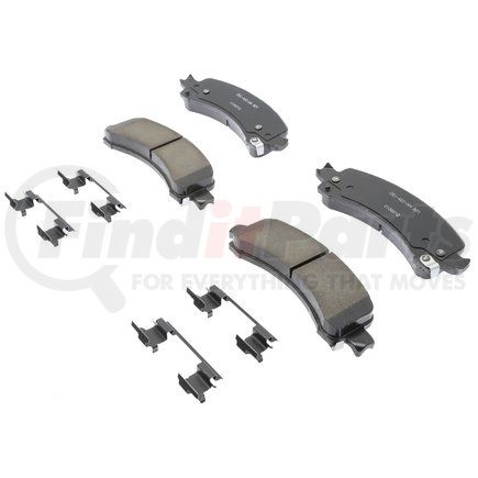 17D974CHF1 by ACDELCO - Disc Brake Pad - Bonded, Ceramic, Revised F1 Part Design, with Hardware