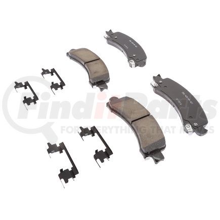 17D974ACHF1 by ACDELCO - Disc Brake Pad - Bonded, Ceramic, Revised F1 Part Design, with Hardware