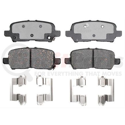 17D999CH by ACDELCO - Disc Brake Pad Set - Rear, Bonded, Ceramic, Original Part Design