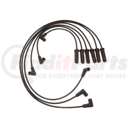 726RR by ACDELCO - Spark Plug Wire Set - Solid Boot, Silicone Insulation, Snap Lock, 6 Wires