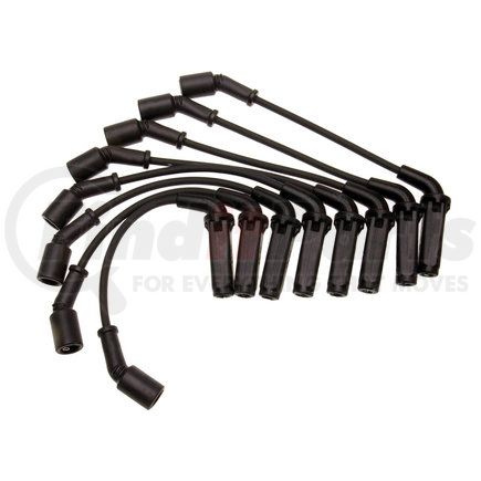 748FF by ACDELCO - Spark Plug Wire Set - Solid Boot, 7 mm, Silicone Insulation, Snap Lock, 8 Wires