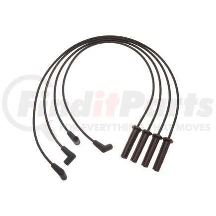 764T by ACDELCO - Spark Plug Wire Set - Solid Boot, Silicone Insulation, Snap Lock, 4 Wires