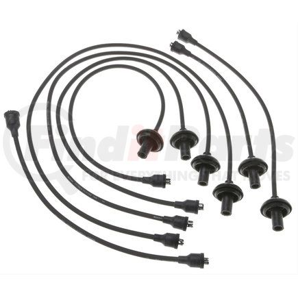 9066E by ACDELCO - Spark Plug Wire Set - Solid Boot, Silicone Insulation Snap Lock