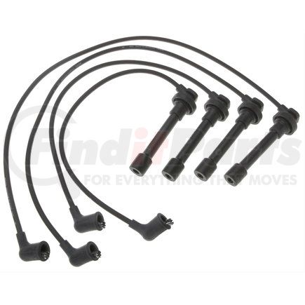 9344F by ACDELCO - Spark Plug Wire Set - Solid Boot, Silicone Insulation Snap Lock