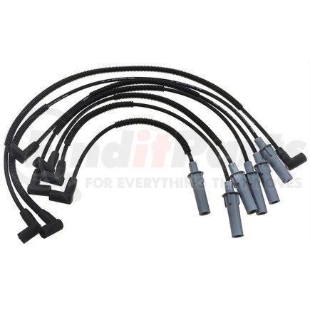 9466L by ACDELCO - Spark Plug Wire Set - Solid Boot, Silicone Rubber Insulation, Snap Lock