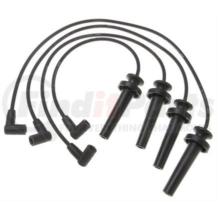 9744QQ by ACDELCO - Spark Plug Wire Set - Solid Boot, Silicone Insulation, 1.5 kOhm, Snap Lock
