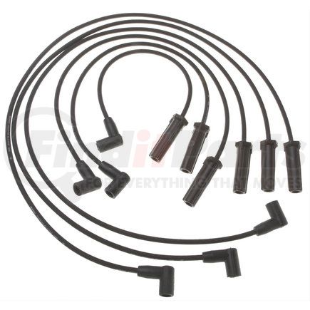 9746DD by ACDELCO - Spark Plug Wire Set - Solid Boot, Silicone Insulation, 10 kOhm, Snap Lock