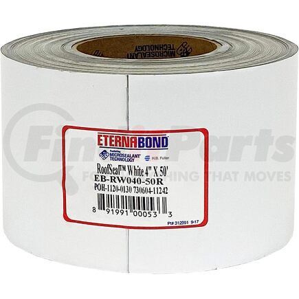 EBRW04050R by ETERNABOND - Roofseal™ Multi-Purpose  Tape - 4" Width x 50' Length, White, Butyl