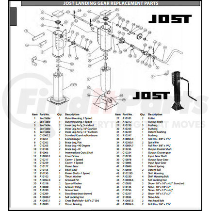 A10033 by JOST - Trailer Jack Thrust Bearing