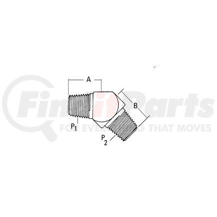 2247-8-8S by WEATHERHEAD - Adapter - Adaptor MP X MP 45 ELB