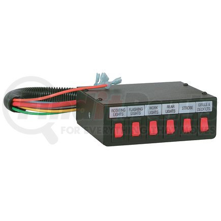 SW300-012 by FEDERAL SIGNAL - Accessory Light Controller Kit - 6-Switch Box, 40 AMP, Trunnion Mount