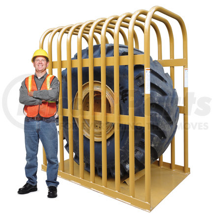 T111 by HALTEC - Tire Inflation Cage - 10-Bar Earthmover, 130 Max PSI, 76" Height, 42" Width