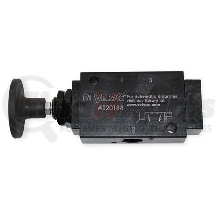 320184 by VELVAC - Push Pull Air Valve - Three-Way Valve with Remote 1/4" NPT Exhaust Air Pilot Reset Option