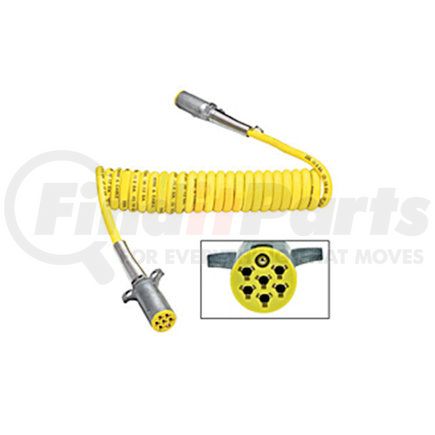 590251 by VELVAC - Coiled Cable - 1/8, 2/10, 4/12 Gauge, 12' Working Length, Two 12" Leads